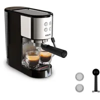 Krups Virtuoso Essential Espresso-Siebträgermaschine, 15 bar, Edelstahl-Applikationen, schlankes Design,