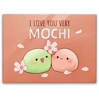 Speecheese Mochi Paar Schneidebrett in 39x28cm Glas mit Spruch