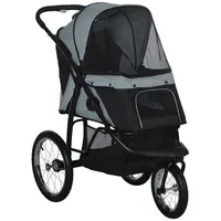 Joyfultails Hundewagen Hundebuggy Bis15kg, Faltbarer Hundewagen mit Aufbewahrungskorb, Netzfenster,