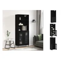 VidaXL Highboard Schwarz 69,5x34x180 cm Holzwerkstoff