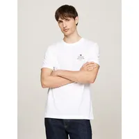 Tommy Hilfiger Herren T-Shirt Kurzarm Rundhalsausschnitt, Weiß (White), 3XL