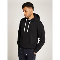 Tommy Hilfiger Herren Hoodie Essential Fleece Regular Fit, Schwarz