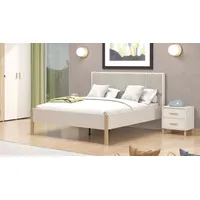 Home Affaire »Belfort Bett, mit gepolstertem Kopfteil, bezogen mit