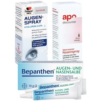 Apo-discounter.de Bepanthen Augen- und Nasensalbe + Doppelherz Augenspray +