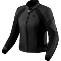 RevIt! Revit Xena 4 Lederjacke Damen - Schwarz/Dunkelgrau /