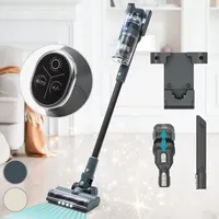 Klarstein Akku Staubsauger Beutellos, Staubsauger Kabellos mit 4-Stufigem E12