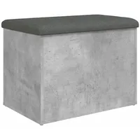 VidaXL Sitzbank mit Stauraum Betongrau 62x42x45 cm Holzwerkstoff