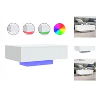 VidaXL Couchtisch mit LED-Leuchten Weiß 85x55x31 cm