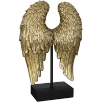 Gilde Skulptur "Wing" goldfarben/schwarz, Höhe 30cm