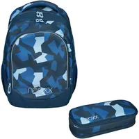 Neoxx Schulrucksack »Camo Nation Rucksack & Schlamperbox« Reflektorflächen aus
