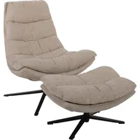 Duo Collection »Porto«, 360° drehbar, doppelte Polsterung, mit Hocker,