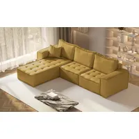 Kaiser möbel L-förmige Bohoo-Maxi-Ecke in zeitlosem Design Gelb Links