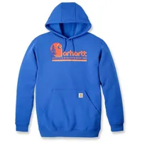 CARHARTT Midweight Graphic Kapuzenpullover - Blau/Orange - XL