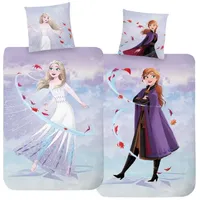MTOnlinehandel Bettwäsche 135x200, Kinderbettwäsche Anna & ELSA, Mädchenbettwäsche, 100%