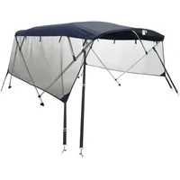 VidaXL 4-Bow Bimini-Top mit Mesh-Seitenteilen 243x(185-198)x137 cm