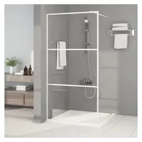 VidaXL Duschwand für Begehbare Dusche Weiß 100x195 cm ESG-Klarglas