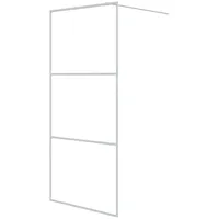 VidaXL Duschwand für Begehbare Dusche Weiß 90x195 cm ESG-Klarglas
