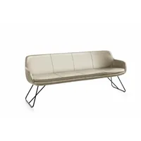 Musterring Tavia, Sand, Echtleder, Rindleder, 3-4-Sitzer, 200x87x65 cm, Stoffauswahl,