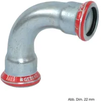 Geberit Mapress C-Stahl Bogen 90 Grad, Außendurchmesser 18mm