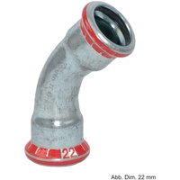 Geberit Bogen Mapress C-Stahl d= 18mm, 45Grad, außen verzinkt