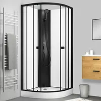 Marwell Komplettdusche Prime Style Schwarz/Weiß 85x85x198 - Fertigdusche inkl.