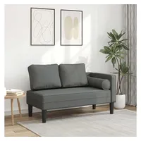 VidaXL Chaiselongue Loungesofa dunkelgrau
