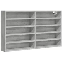 VidaXL Vitrinenschrank Betongrau 100x15x58 cm Holzwerkstoff