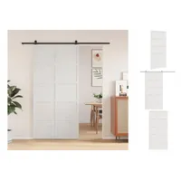 VidaXL Scheunentür Weiß 100x208 cm Massivholz Kiefer