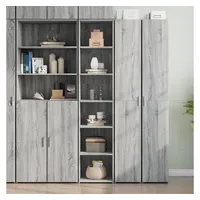 VidaXL Highboard Grau Sonoma-Eiche 40x41x185 cm Holzwerkstoff
