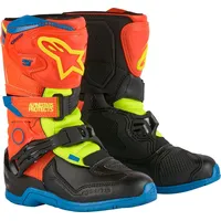 Alpinestars Tech 3s Stiefel Kinder - Neon-Orange/Neon-Gelb/Schwarz/Blau / 12
