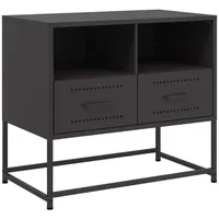VidaXL TV-Schrank Schwarz 68x39x60,5 cm Stahl