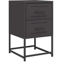 VidaXL Nachttisch Schwarz 36x39x60,5 cm Stahl