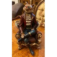 Casa Padrino Dekofigur Fuchs mit Barock Sessel 16 x