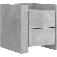 VidaXL Nachttisch Betongrau 45x50x50 cm Holzwerkstoff