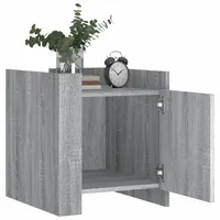 VidaXL Nachttisch Grau Sonoma 45x50x50 cm Holzwerkstoff