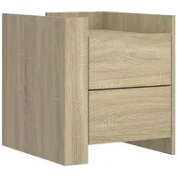 VidaXL Nachttisch Sonoma-Eiche 45x50x50 cm Holzwerkstoff