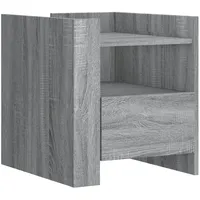 VidaXL Nachttisch Grau Sonoma 45x50x50 cm Holzwerkstoff