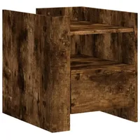 VidaXL Nachttisch Räuchereiche 45x50x50 cm Holzwerkstoff