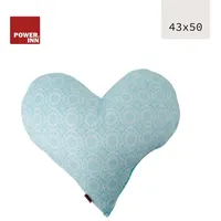 POWER INN Herzkissen groß 50 x 43 cm Hellblau