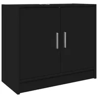 VidaXL Waschbeckenunterschrank Schwarz 63x29x55 cm Holzwerkstoff