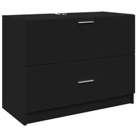 VidaXL Waschbeckenunterschrank Schwarz 78x37x59 cm Holzwerkstoff