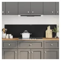 VidaXL Küchenrückwand Schwarz Glas 80x40 cm