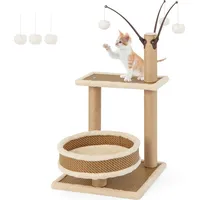 Costway Kratzbaum 40 x 40 x 80 cm braun