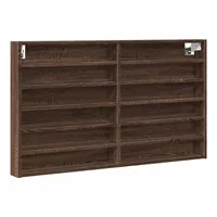 VidaXL Vitrinenschrank Braun Eichen-Optik 100x8,5x58 cm Holzwerkstoff