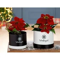 Gilde Metall Pflanztopf "Winterzeit" 21137