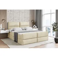 Altdecor Boxbett, Beige, Höhe ca. 20 cm, 200x200 cm,