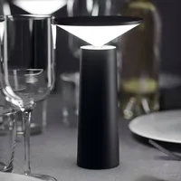LEDS-C4 LED-Akku-Tischleuchte Cocktail, Schwarz Höhe 21,5 cm