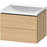 Duravit „L-Cube“ c-shaped Badmöbel-Set 600mm Eiche Natur × Eiche