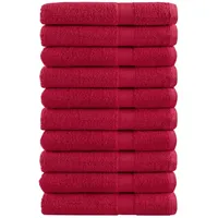 VidaXL Premium-Saunatücher SOLUND 10 Stk. Rot 80x200 cm 600