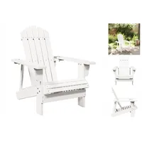 VidaXL Adirondack-Stuhl Weiß 69x85x90,5 cm Massivholz Tanne